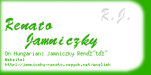 renato jamniczky business card